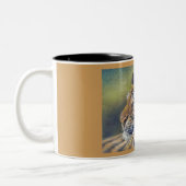 Tiger-Schwarzes 11 Unze Zwei-Ton Tasse (Links)