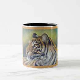Tiger-Schwarzes 11 Unze Zwei-Ton Tasse