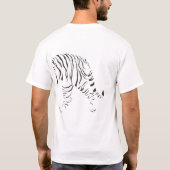 Tiger-Schwarzweißfolie um T - Shirt (Rückseite)
