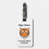 Tiger-Schwester-Gepäckanhänger (doppelseitig) Gepäckanhänger (Rückseite vertikal)