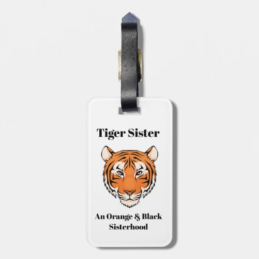 Tiger-Schwester-Gepäckanhänger (doppelseitig) Gepäckanhänger (Rückseite vertikal)