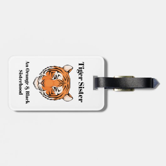 Tiger-Schwester-Gepäckanhänger (doppelseitig) Gepäckanhänger (Rückseite horizontal)