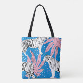 Tiger seamless pattern,wild animal background,tren tasche (Rückseite)
