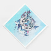 Tiger Serviette (Ecke)