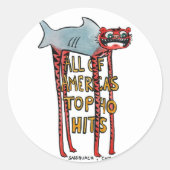 Tiger Shark Runder Aufkleber (Vorderseite)