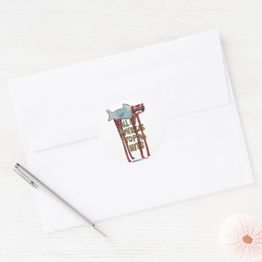 Tiger Shark Runder Aufkleber (Umschlag)