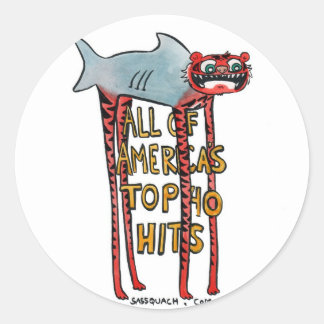 Tiger Shark Runder Aufkleber