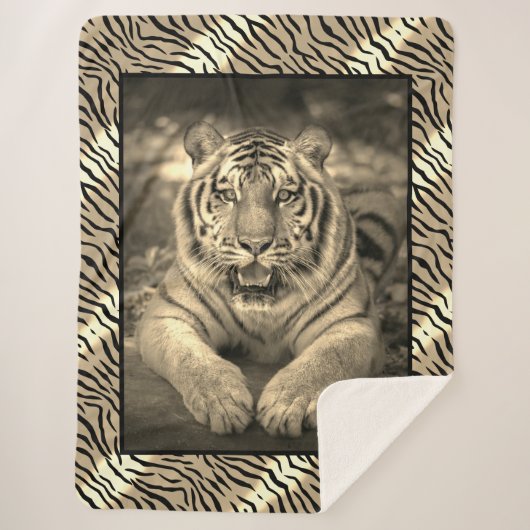 Tiger Sherpa Blanket Sherpadecke (Vorderseite)