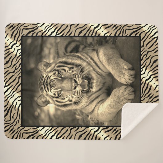 Tiger Sherpa Blanket Sherpadecke (Vorderseite (Horizontal))