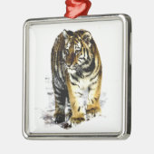 Tiger Silbernes Ornament (Links)