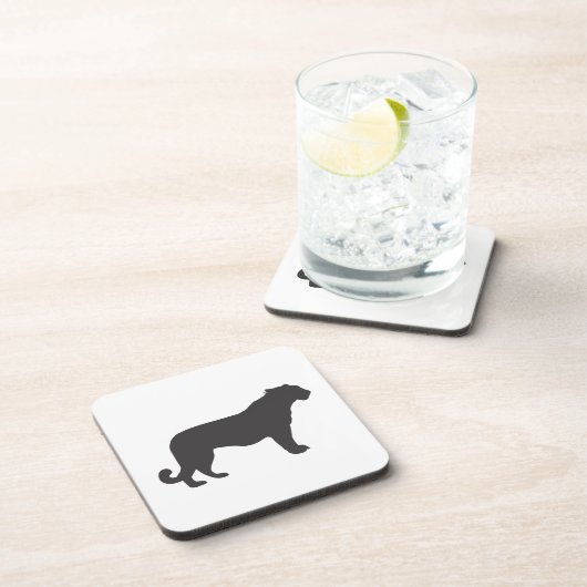 Tiger-Silhouette Getränkeuntersetzer (Rechte Seite)