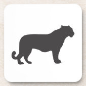 Tiger-Silhouette Getränkeuntersetzer (Vorderseite)
