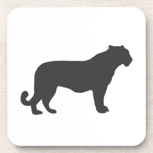 Tiger-Silhouette Getränkeuntersetzer