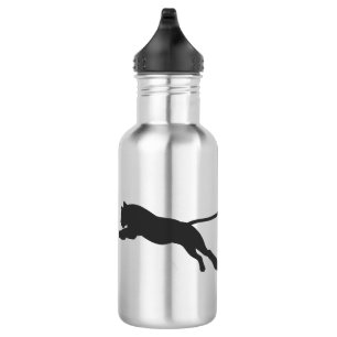 Tiger-Silhouette - Hintergrundfarbe auswählen Edelstahlflasche