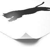 Tiger-Silhouette - Hintergrundfarbe auswählen Fotodruck (Ecke)