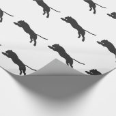 Tiger-Silhouette - Hintergrundfarbe auswählen Geschenkpapier (Ecke)