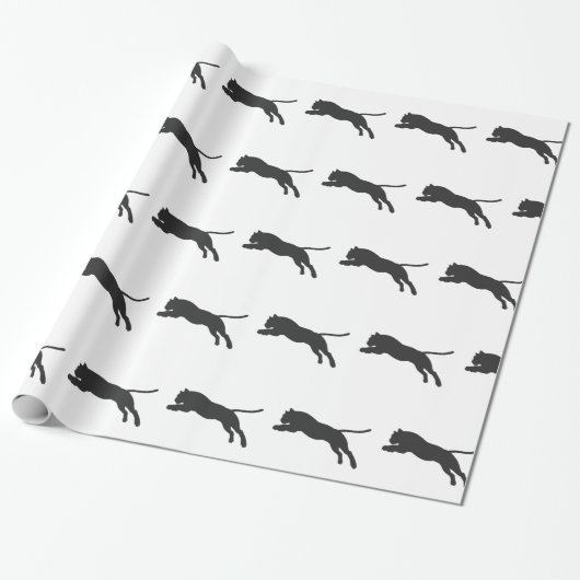 Tiger-Silhouette - Hintergrundfarbe auswählen Geschenkpapier (Ungerollt)