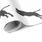 Tiger-Silhouette - Hintergrundfarbe auswählen Geschenkpapier (Rolleneckpunkt)