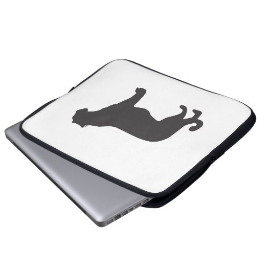 Tiger-Silhouette Laptopschutzhülle (Vorne Knopf)