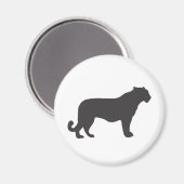 Tiger-Silhouette Magnet (Vorderseite/Rückseite)