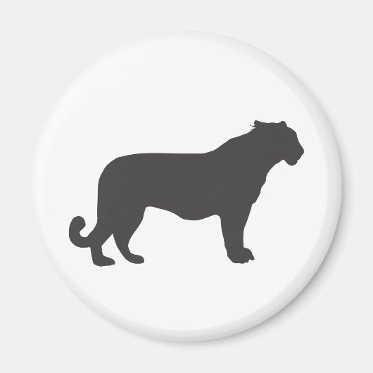 Tiger-Silhouette Magnet (Vorne)