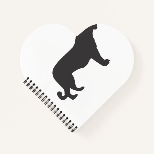 Tiger-Silhouette Notizblock (Vorderseite)
