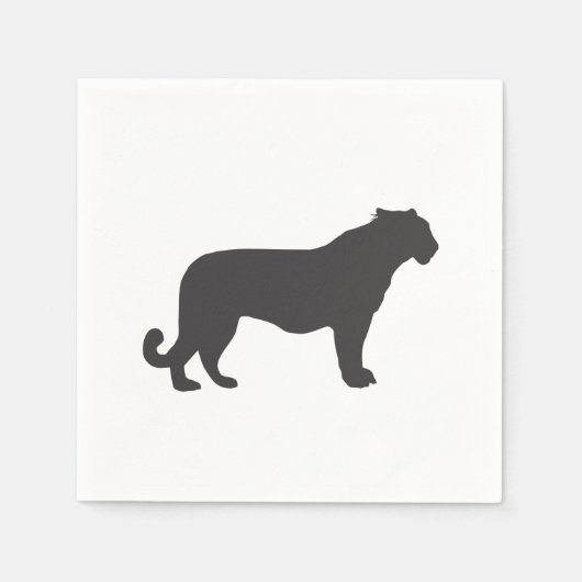 Tiger-Silhouette Serviette (Vorderseite)