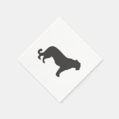 Tiger-Silhouette Serviette (Ecke)