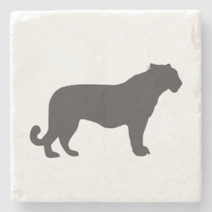 Tiger-Silhouette Steinuntersetzer