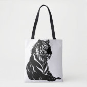 Tiger-Silhouette Tasche (Vorderseite)