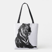 Tiger-Silhouette Tasche (Rückseite)