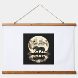 Tiger Silhouette Wall Art Wandteppich Mit Holzrahmen