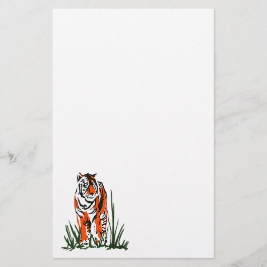 Tiger Silk Screen Briefpapier (Vorderseite)