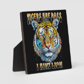 Tiger sind Boss, ich heiße Lion Funny Zitat Fotoplatte (Vorderseite)