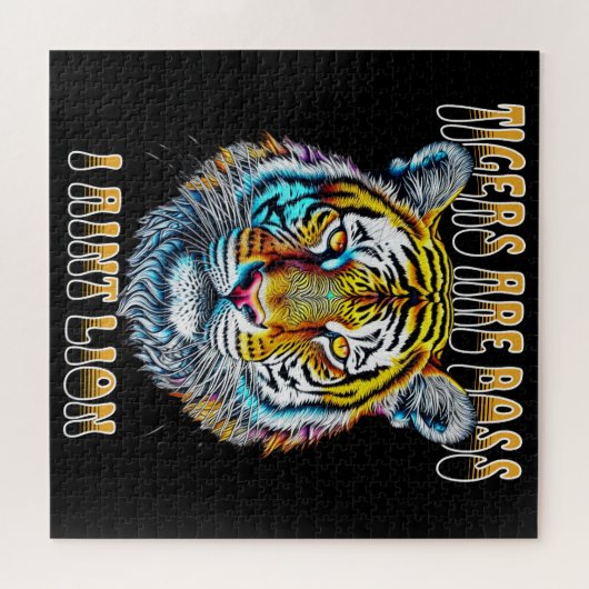 Tiger sind Boss, ich heiße Lion Funny Zitat Puzzle (Horizontal)