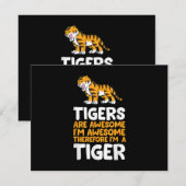 Tiger sind Phantastisch. Ich bin Phantastisch, als (Vorne/Hinten)