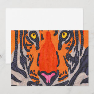 Tiger (Single) - Grußkarte Feiertagskarte