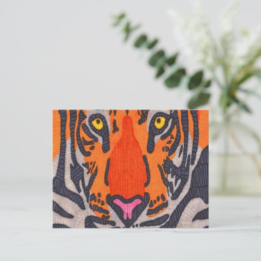 Tiger (Single) - Postkarte (Stehend Vorderseite)