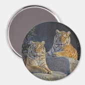 Tiger Sisters Magnet (Vorderseite/Rückseite)