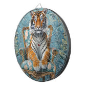 Tiger sitting on a vintage chair dartscheibe (Vorderseite rechts)