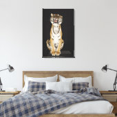 Tiger sitzend auf Plattform 2 Leinwanddruck (Insitu (Schlafzimmer))