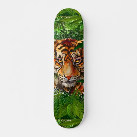 Tiger Skateboard Deck | Jungle Art Skateboard (Vorne)