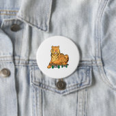 Tiger Skater Skateboard Button (Beispiel)