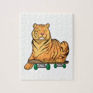 Tiger Skater Skateboard Puzzle
