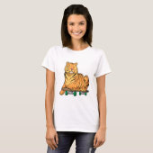 Tiger Skater Skateboard T-Shirt (Vorne ganz)