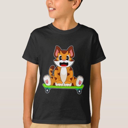 Tiger Skater Skateboard T-Shirt (Vorderseite)