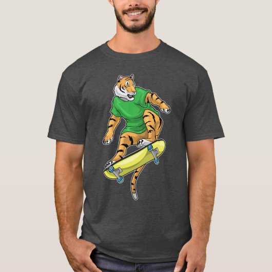 Tiger Skater Skateboard T-Shirt (Vorderseite)