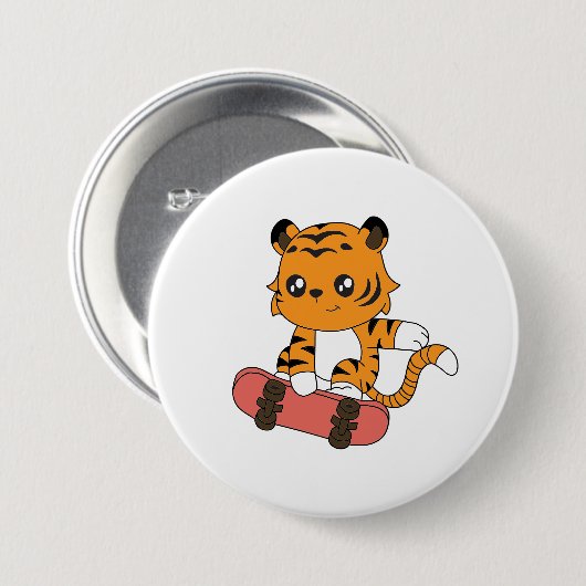 Tiger Skating Button (Vorne & Hinten)