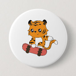 Tiger Skating Button