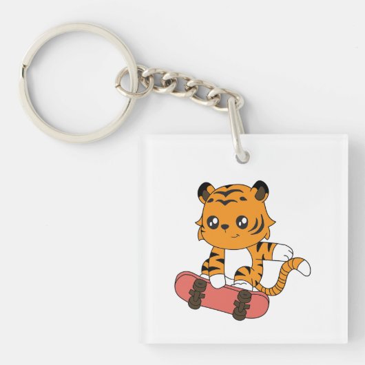 Tiger Skating Schlüsselanhänger (Vorderseite)